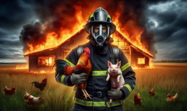 Огнеборцы Аксу спасли свиней и кур