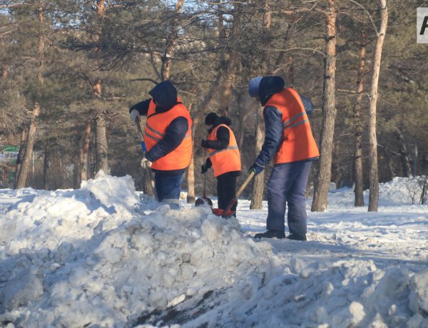 Павлодарда түскен қарды тазалау үшін коммуналдық қызметтер күшейтілген режимге көшті