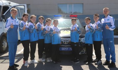 Павлодарские полицейские провели весёлые старты