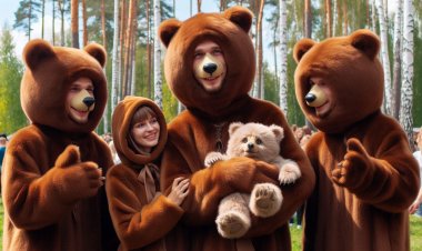 В Калифорнии люди переоделись в медведей для ухода за питомцем