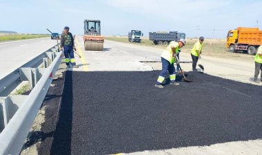 Павлодар облысында күннің аптап ыстығынан бұзылған жол қалпына келтірілді