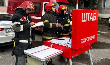 В Павлодаре прошли пожарно-тактические учения