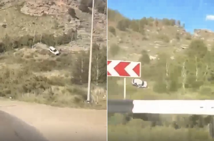 Автомобиль слетел в кювет с серпантина на Жасыбае