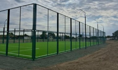 Май ауданының Жұмыскер ауылында жаңа футбол алаңы пайдалануға берілді