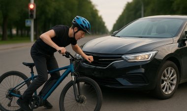 Павлодарда электровелосипед пен жеңіл көлік соқтығысты