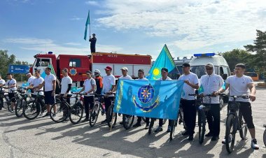 Павлодарлық құтқарушылар веложарыс өткізді