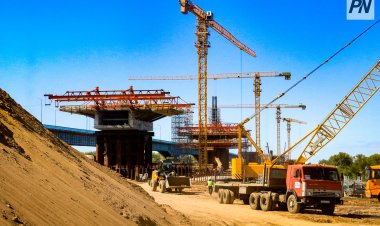 В Павлодаре приступили к строительству пролётной части моста