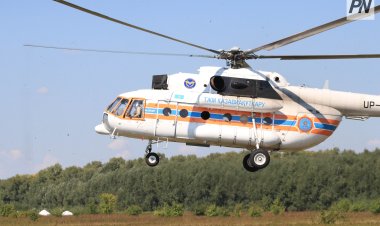 Вертолёт МЧС экстренно доставил пациента из Железинки в Павлодар