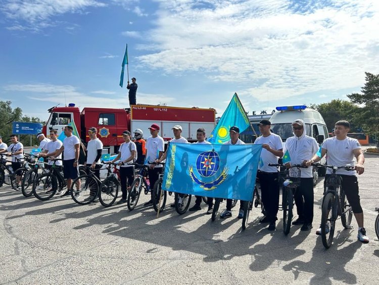 Павлодарлық құтқарушылар веложарыс өткізді