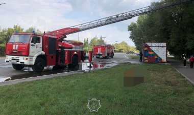 В Аксу огнеборцы спасли женщину и предотвратили пожар в многоэтажке