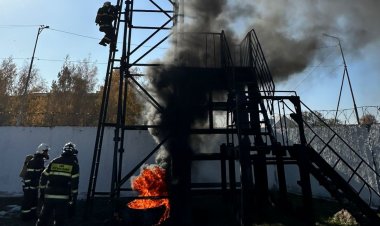 В Павлодарской области состязались пожарные спецподразделения