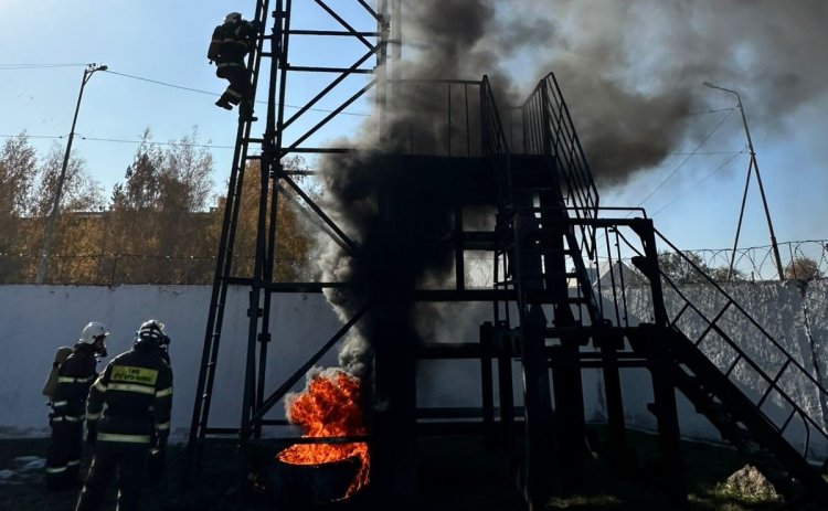 В Павлодарской области состязались пожарные спецподразделения