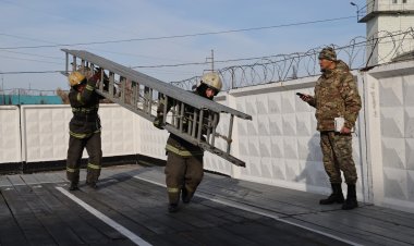 Павлодарские огнеборцы отработали навыки работы на высоте