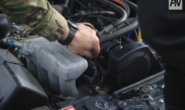 В Павлодаре горел грузовик