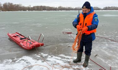 Павлодарский ДЧС отработал спасение провалившихся под лёд