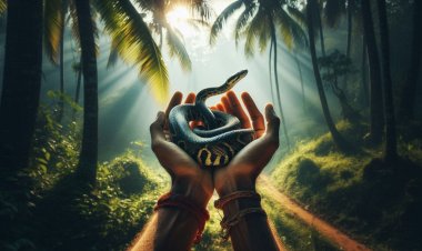 В Индии змею спасло от гибели искусственное дыхание