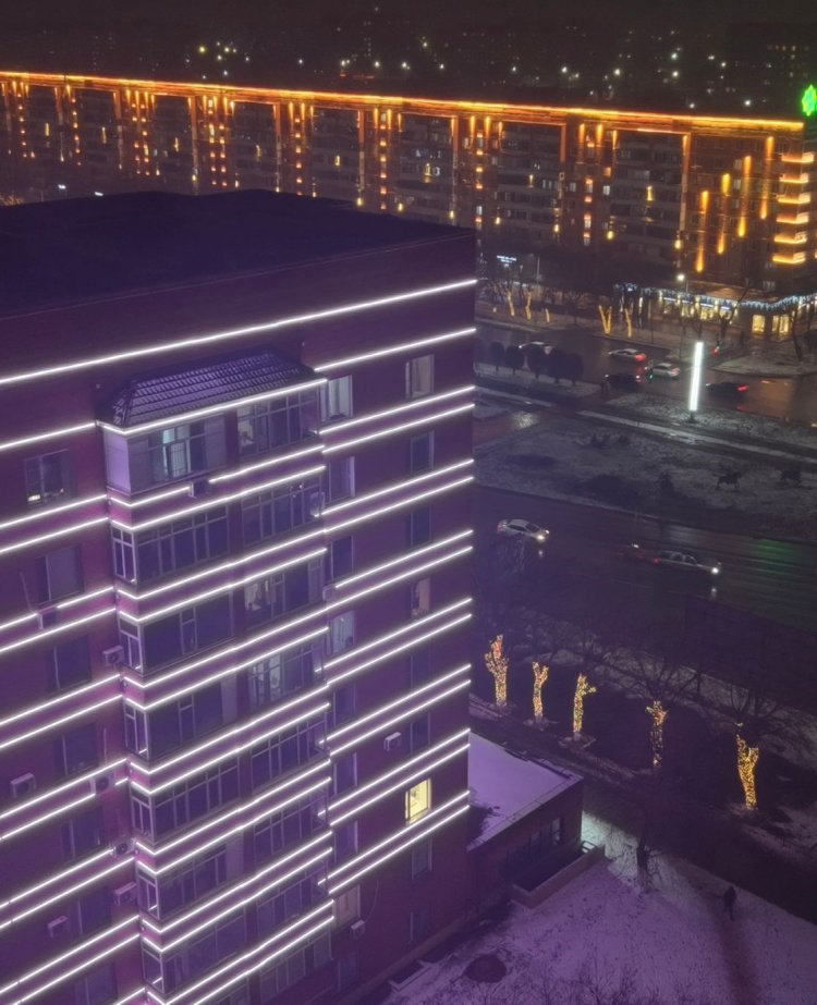 Ночной Павлодар украсила архитектурная подсветка
