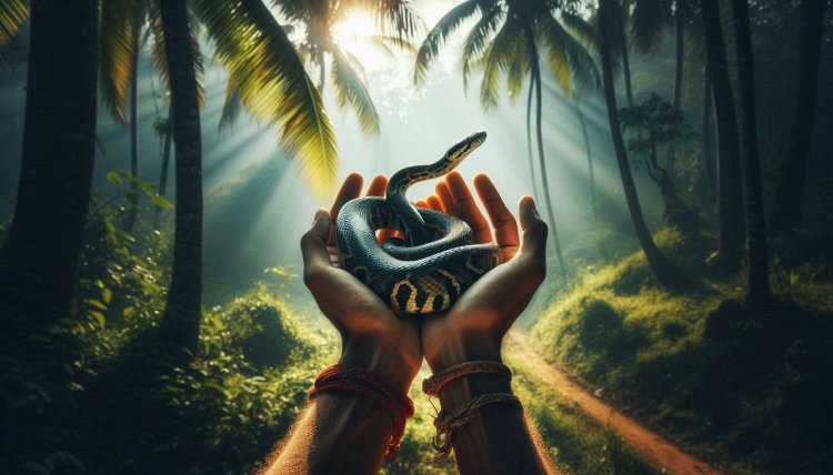 В Индии змею спасло от гибели искусственное дыхание