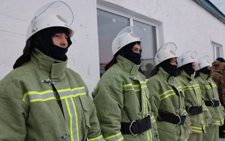 В Щербактинском районе открыли новый пожарный пост