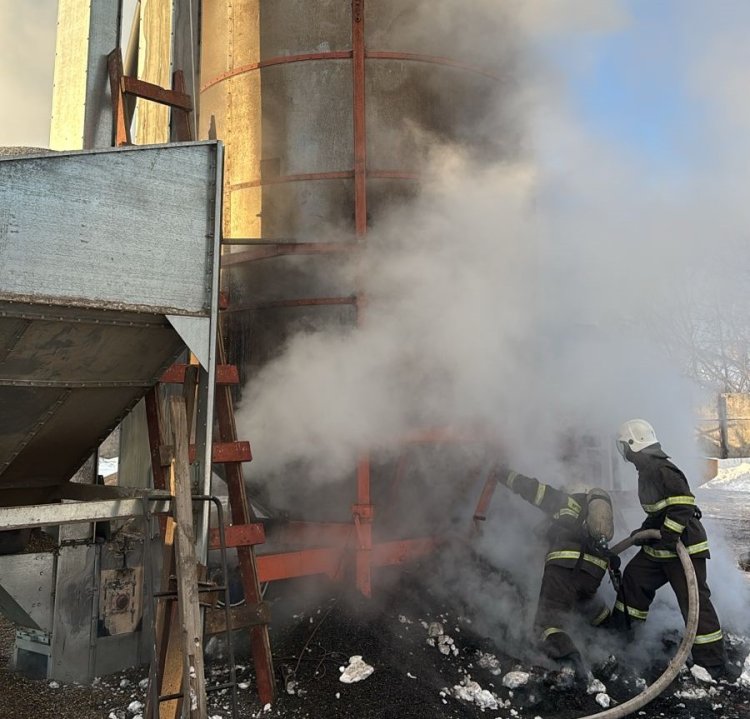 Павлодарда астық кептіру қондырғысы өртенді