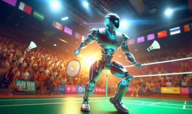 В Китае робот-рекордсмен сыграл в бадминтон