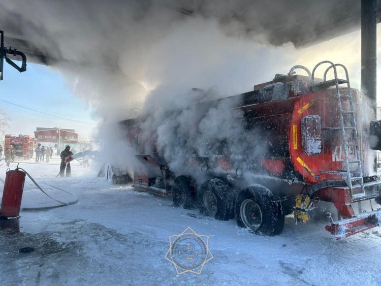 Павлодар облысында бензовоздан өрт шықты