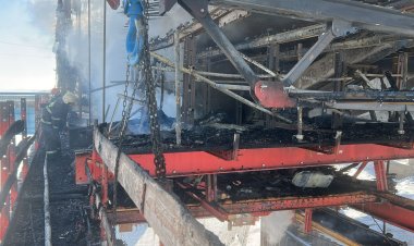 Павлодарда көпірде шыққан өрт сөндірілді