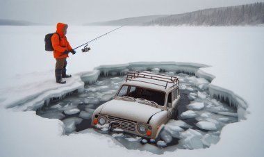 Как павлодарские водители рискуют жизнью, выезжая на лед