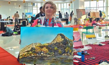 Баянаульские пейзажи художницы из Павлодара покорили Индию