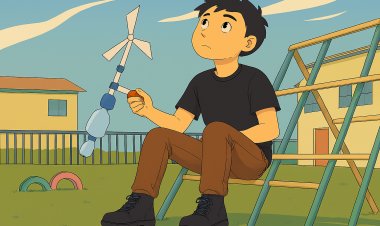 Школьник из Иртышского района собрал ветрогенератор из кулера и пластика