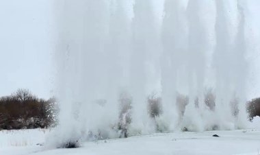 Павлодар облысында Сілеті өзенінде мұз жару жұмыстары жүргізілді