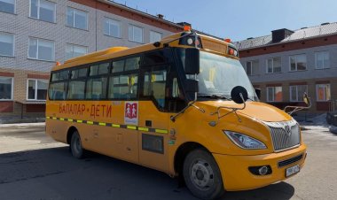 Павлодарда Жетекші ауылына жаңа мектеп автобусы берілді
