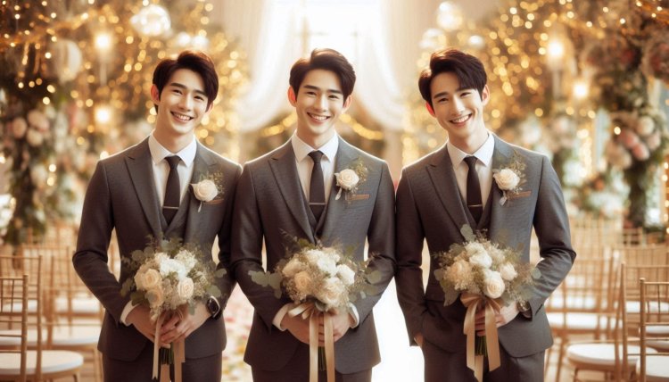 В Китае братья-тройняшки сыграли свадьбы в один день