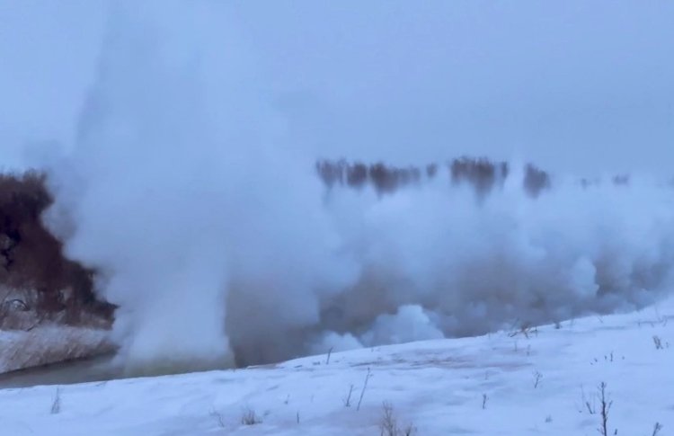 В Павлодарской области на Селете провели взрывные работы