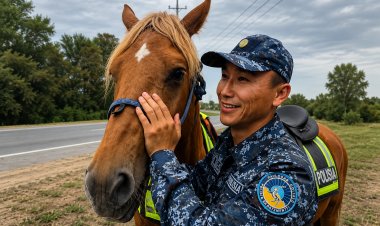 Любят яблоки и морковь: чем угощают коней-полицейских в Павлодаре