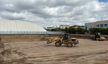 Павлодарда бұрынғы стадион аумағында жаңа спорт кешені бой көтеріп жатыр
