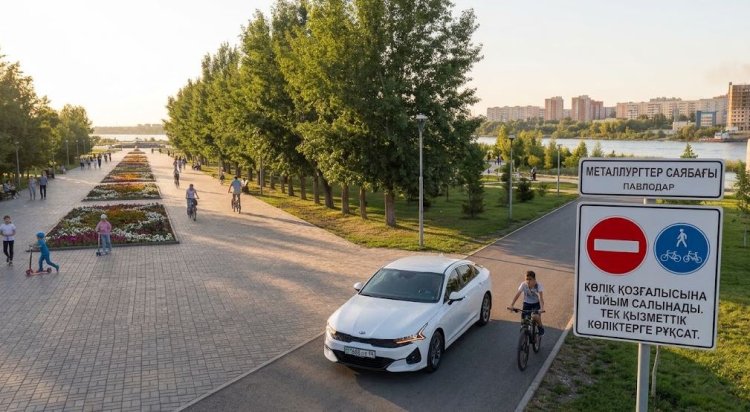 Павлодарда саябақта көлік жүргізген жүргізушілер жазаланды
