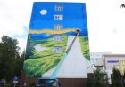 Всадник «въедет» на стену одного из зданий Павлодара