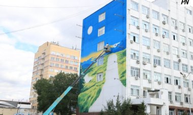 Павлодарда «Өнерлі шаһар» жобасы аясында жаңа мурал салынуда