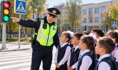 Павлодарда бірінші сынып оқушыларына жолдан қауіпсіз өту үйретілді