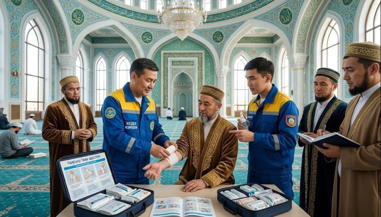 «103» мамандары Павлодар мешітінің қызметкерлеріне алғашқы көмек көрсетуді үйретті